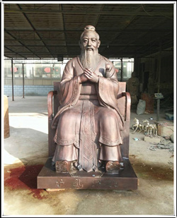 1.8米鑄銅孔子坐像