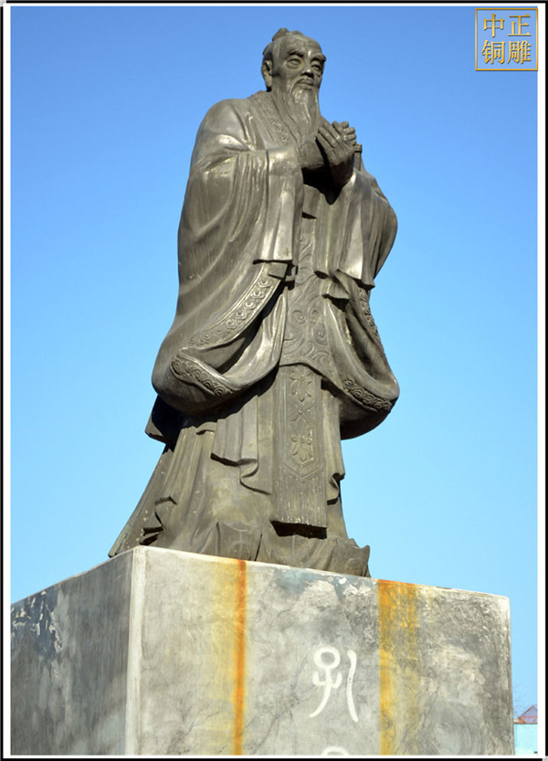 大型室外孔子銅像